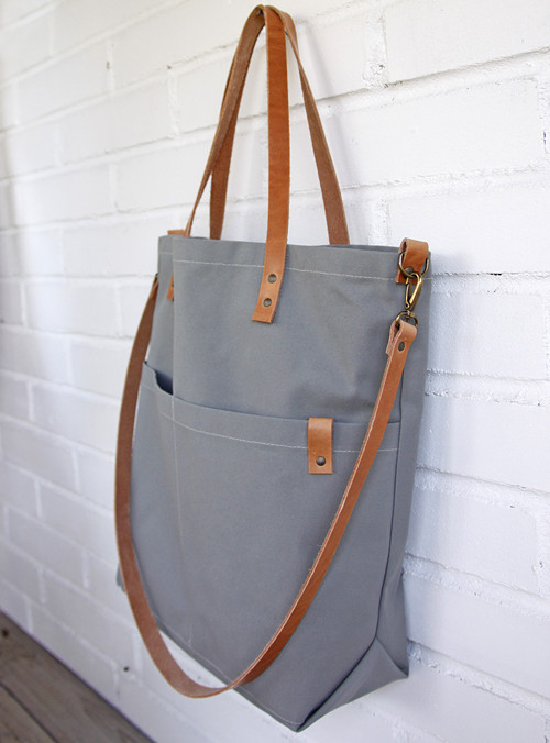 Taška Canvas Light Gray Crossbody se zipem — foto 5