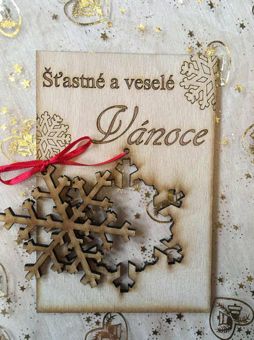 Vánoční přání s dárečkem VLOČKA 2 — foto 2
