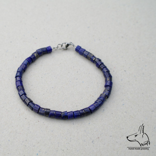 Lazhvard (lapis lazuli) - modrý náramek — foto 4