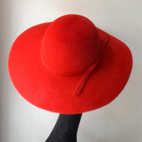 Dámský Plstěný Klobouk Floppy Hat Červený — foto 4