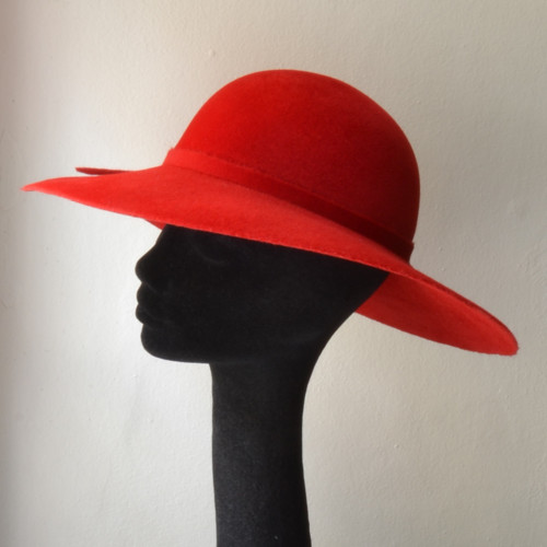 Dámský Plstěný Klobouk Floppy Hat Červený — foto 5