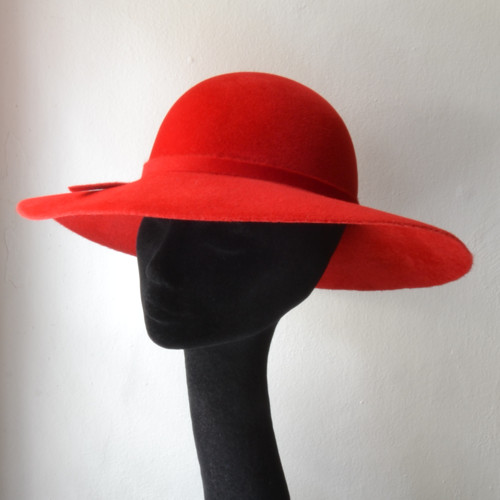 Dámský Plstěný Klobouk Floppy Hat Červený — foto 6