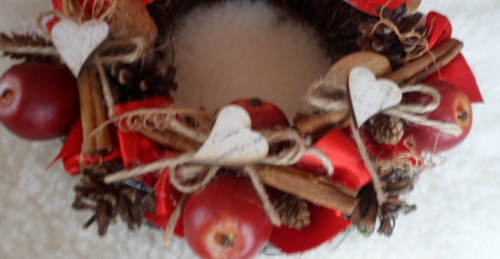Věnec adventní červený — foto 3