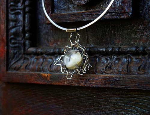Nerezový náhrdelník..." Silver sun" — foto 3