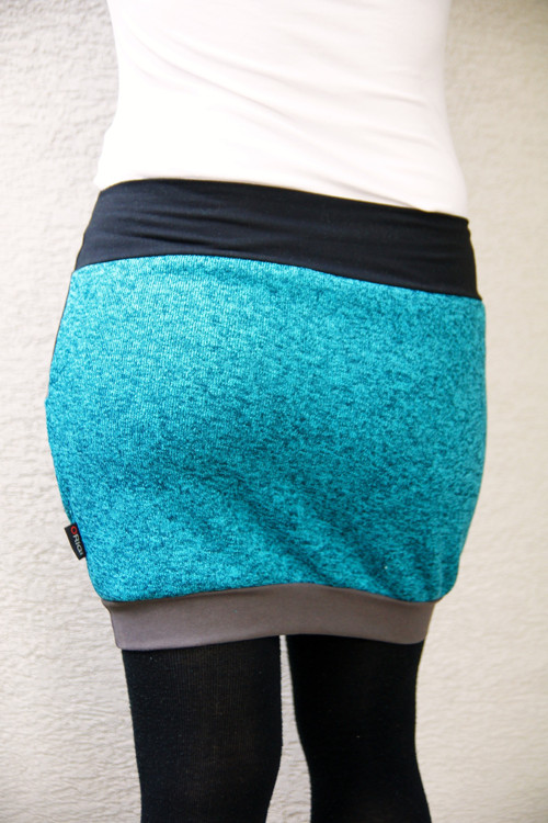 Modrá teplá sukně (M-XL) — foto 3