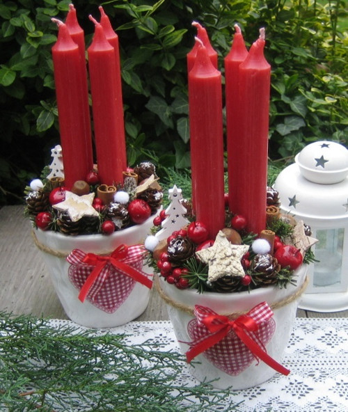 Adventní svícen se srdíčkem — foto 2