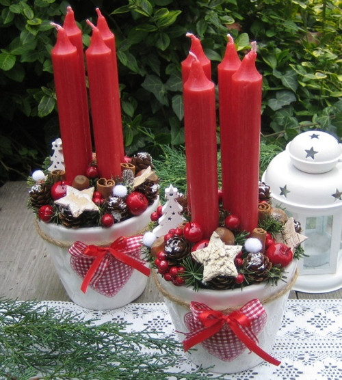 Adventní svícen se srdíčkem — foto 3