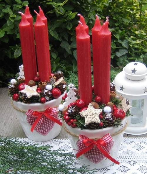 Adventní svícen se srdíčkem — foto 4
