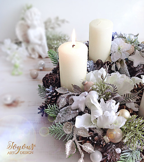 Adventní šiškový věnec — foto 3