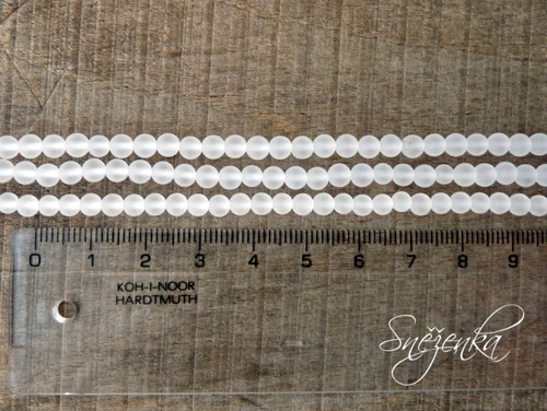 Křišťál mat kulička 4 mm, 4 ks — foto 3