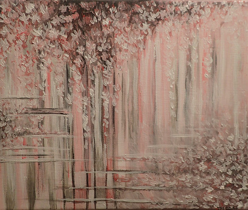 Růžová abstrakce 30x20 cm — foto 5