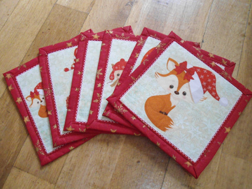 Vánoční prostírání 6 kusů červené — foto 4