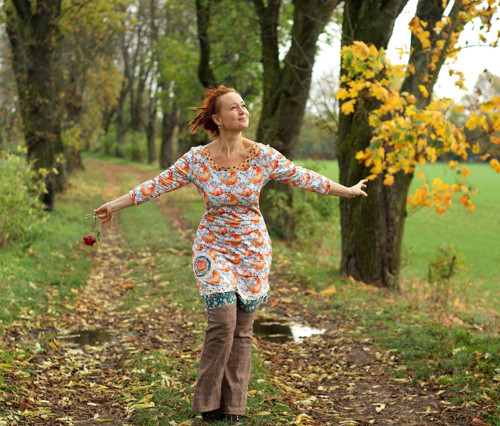 "Lady Fox" midišaty / teplákovina — foto 6