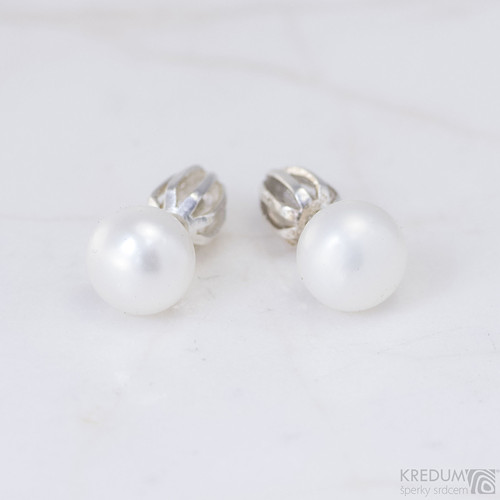 Perlové náušničky - Kiki 6mm — foto 2