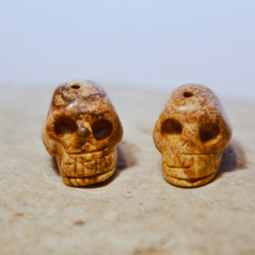 427. Scull - jaspis obrázkový 16x11 mm — foto 2
