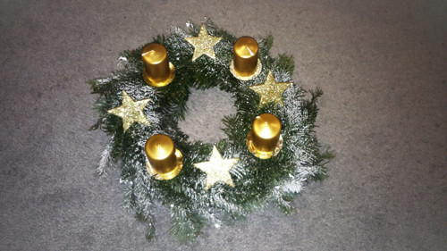 Zlatý adventní věnec — foto 2