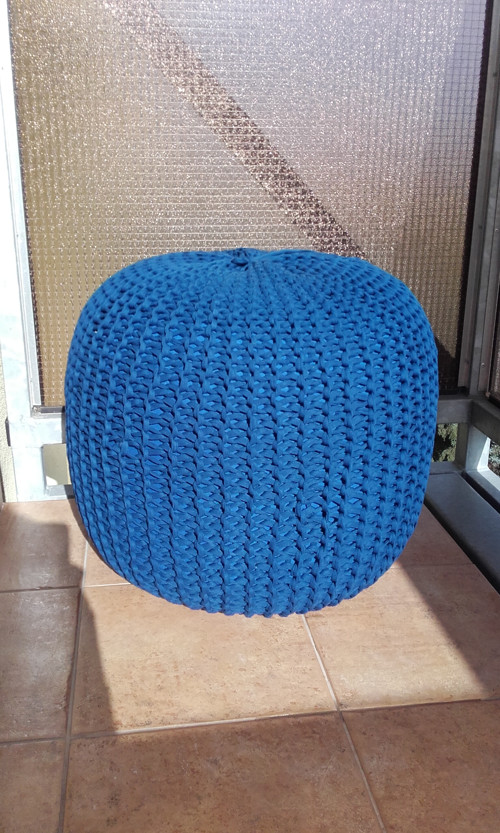 MEGA PUFF "modrý"/průměr-52,výška-42cm/ — foto 3