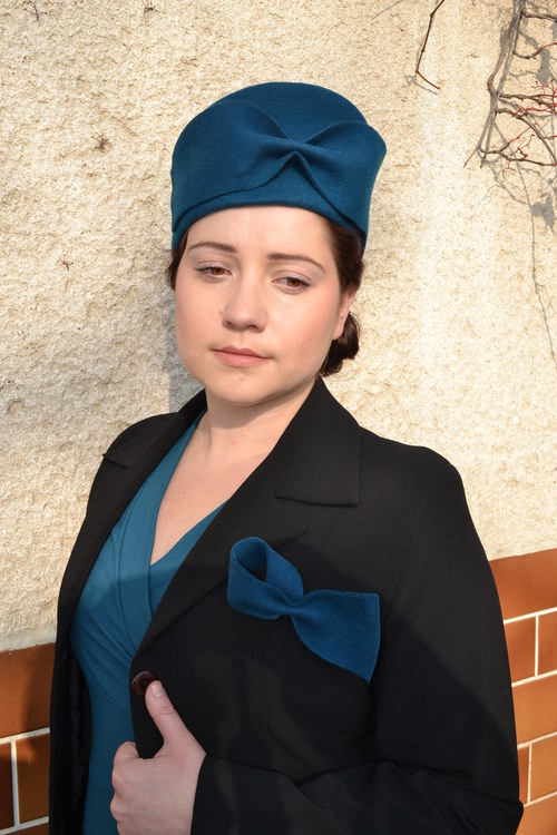 Klobouk Vivien - tyrkysová — foto 5
