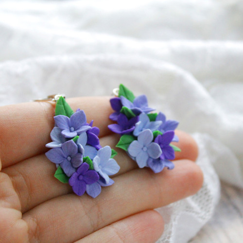 Beauty of Hyndrangea - náušnice — foto 2