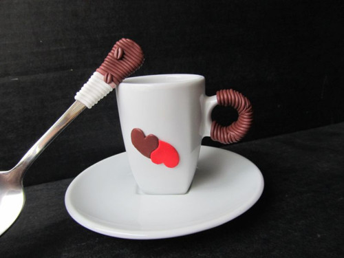 Espresso hrníček SE SRDÍČKY — foto 2