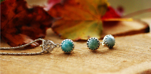 Larimar puci - stříbro (Ag 925/1000) — foto 3