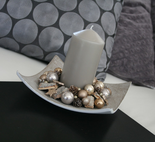 Vánoční svícínek šedohnědý — foto 3
