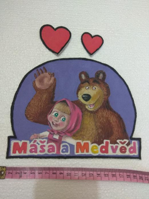 Textilní Nášivka Máša A Medvěd — foto 3