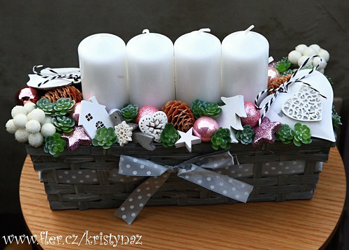 Adventní svícen ve stylu Provance — foto 2