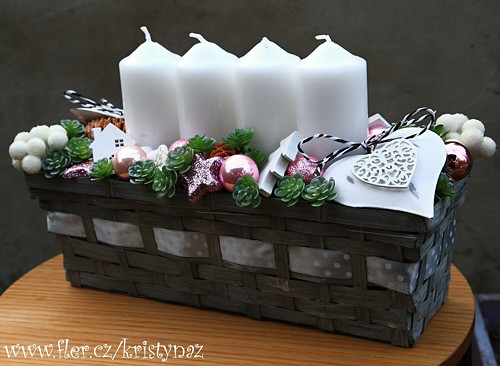 Adventní svícen ve stylu Provance — foto 4
