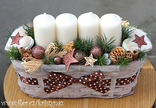 Adventní svícen v hnědé — foto 2