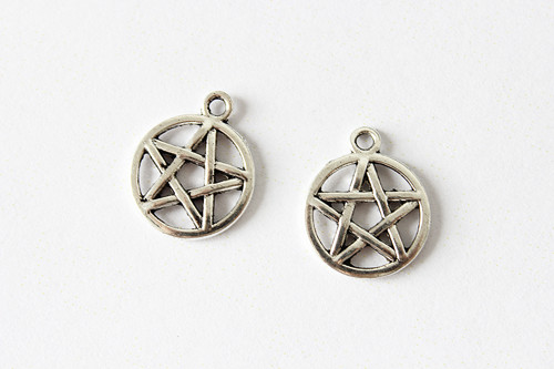 2ks - Přívěsek pentagram - 17x20 mm — foto 2