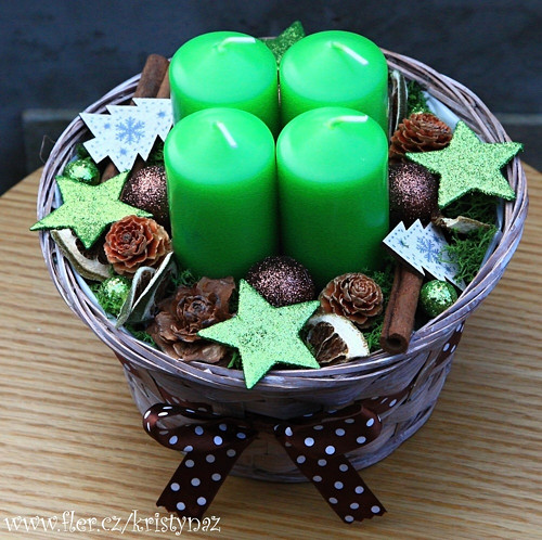 Limetkový adventní svícen — foto 2