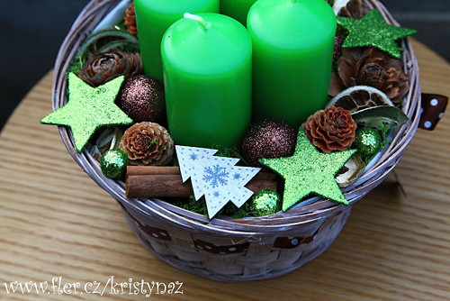 Limetkový adventní svícen — foto 3