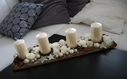 Adventní štola maxi krémová — foto 3
