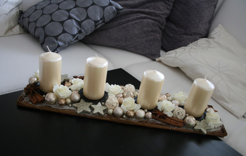 Adventní štola maxi krémová — foto 5