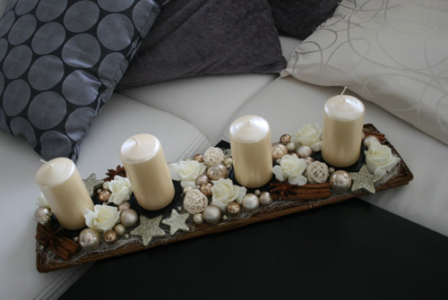 Adventní štola maxi krémová — foto 6
