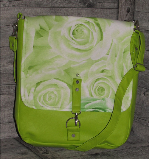 Crossbody A4 ,, zelené růže " KD16 — foto 3