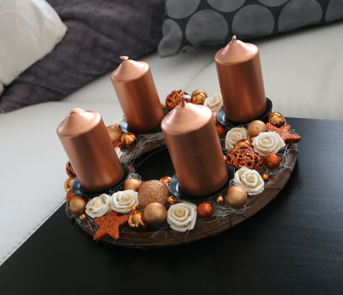 Adventní svícen měděný — foto 3