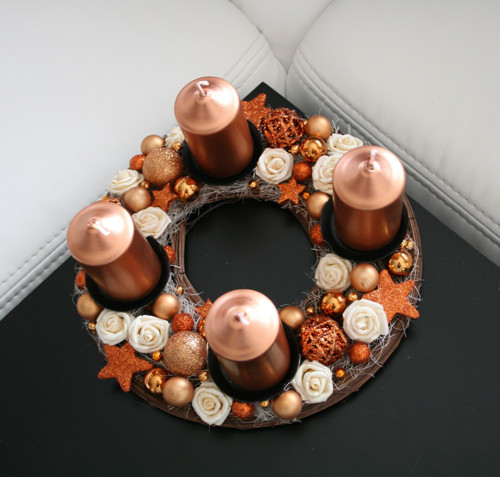 Adventní svícen měděný — foto 4