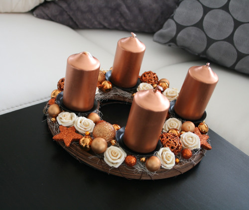 Adventní svícen měděný — foto 5
