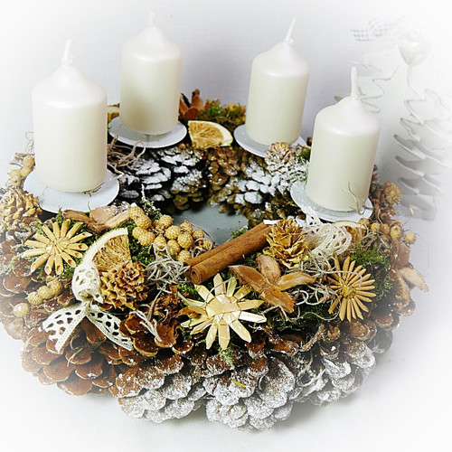 Adventní věnec - V přírodních tónech — foto 2
