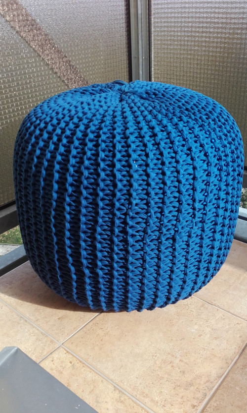 MEGA PUFF "modrý"/průměr-52,výška-42cm/ — foto 6