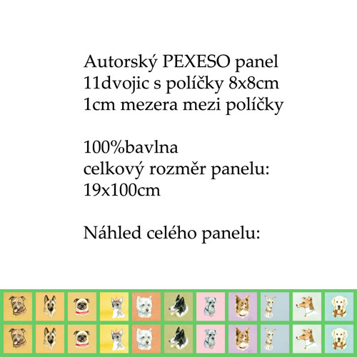 PEXESO panel 8x8cm, 11 dvojic: AKVARELÁČCI PEJSCI — foto 2