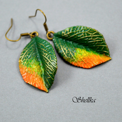 Náušnice ,,AUTUMN LEAVES,, I. — foto 2