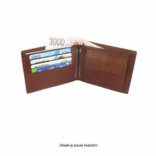 Kožená peněženka LUXURIA - hnědá — foto 4
