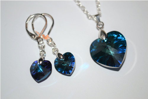 SADA - MODRÁ (Swarovski, postříbřené zapínání) — foto 3
