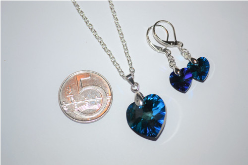 SADA - MODRÁ (Swarovski, postříbřené zapínání) — foto 4