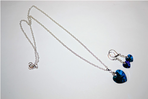 SADA - MODRÁ (Swarovski, postříbřené zapínání) — foto 5