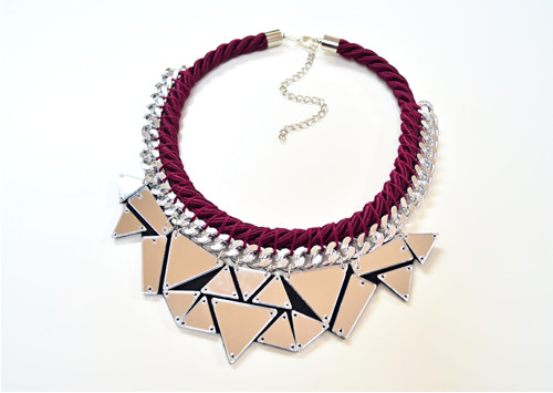 Náhrdelník Bordeaux Rope Mirror — foto 2