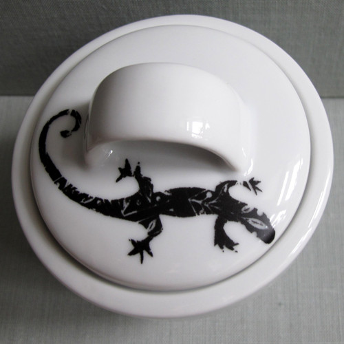Porcelánová cukřenka ještěrky° — foto 2